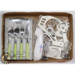FLAT OF KITCHEN ITEMS INCLUDES: 16PC BETTER HOME