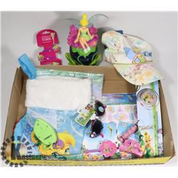 FLAT OF ASSORTED NEW TINKERBELL ITEMS