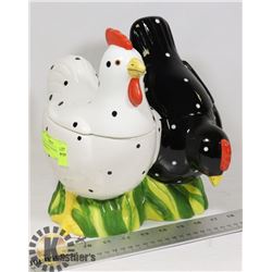 2000 CLAY ART "CHICKENS" HAND PAINTED