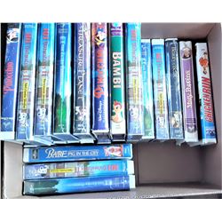 5)  LOT OF 24 DISNEY VHS TAPES, 16 ARE