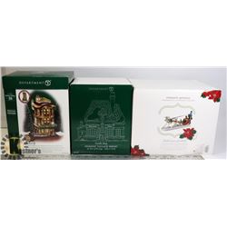 DICKENS VILLAGE 3 FIGURES IN BOX.