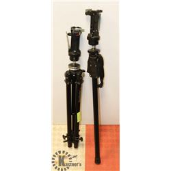 PROFESSIONAL TRIPOD AND STANDING UNIPOD MANFROTTI