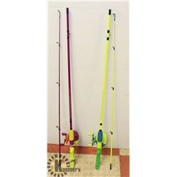 2 KIDS SIZE FISHING RODS