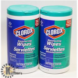 2 PACKS OF CHLOROX WIPES, 75 PER PACK