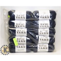 LOT OF 10 EPIC YARN VIRGIN WOOL, BLUE