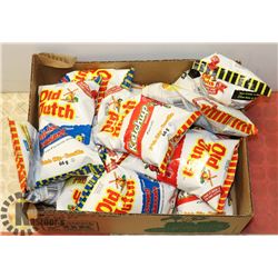 BOX OF ASSORTED BAGS OF CHIPS.