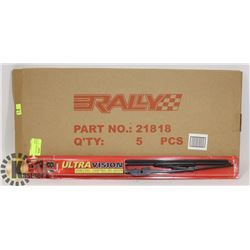 PACK OF 5 NEW RALLY 18" WIPER BLADES