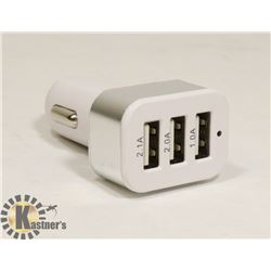 3 PORT USB CAR CHARGER.