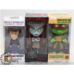 LOT OF 3 BOBBLE HEADS