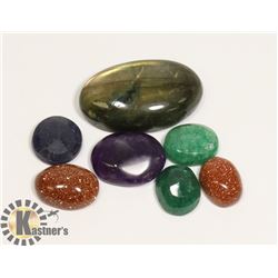 #64- SAPPHIRE/AMETHYST/EMERALD 144.5 ct