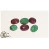 Image 1 : #76- RED RUBY/GREEN EMERALD 69 ct