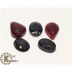 #80- RED RUBY/BLUE SAPPHIRE 76 ct