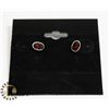 Image 1 : #158- RED GARNET EARRINGS