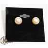 Image 1 : #169- FRESH WATER PEARL EARRINGS/ 9mm