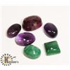 Image 1 : #84- RUBY/EMERALD/AMETHYST 91.5 ct