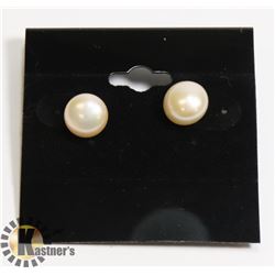 #173- FRESH WATER PEARL EARRINGS/ 9mm