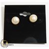 Image 1 : #173- FRESH WATER PEARL EARRINGS/ 9mm