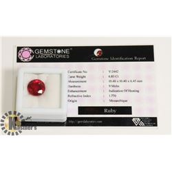 #92- RED RUBY GEMSTONE 6.85 ct