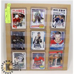 LOT OF 9 AUTOGRAPHED HOCKEY CARDS