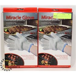 LOT OF TWO NEW MIRACLE GLOVE HOT SURFACE