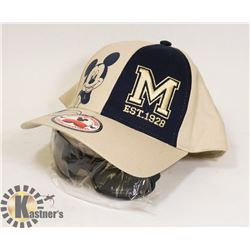 NEW MICKEY MOUSE ADJUSTABLE SIZE BALL CAP