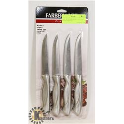 NEW 4PC FARBERWARE STAINLESS STEEL KNIFE SET