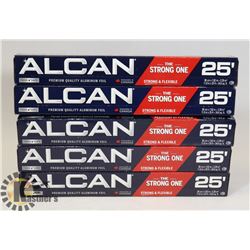 LOT OF 5 ALUMINUM FOIL.