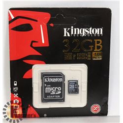 KINGSTON 32GB MICRO SD CARD WITH ADAPTER