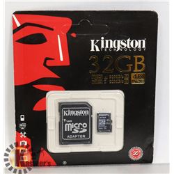 KINGSTON 32GB MICRO SD CARD WITH ADAPTER