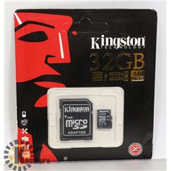 KINGSTON 32GB MICRO SD CARD WITH ADAPTER