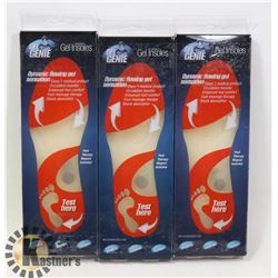 3 PAIRS OF NEW GEL GENIE INSOLES WOMENS SIZE