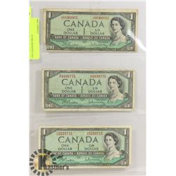 1954 CANADA$1 BILLS
