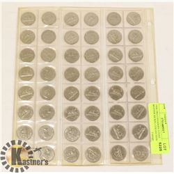 1958-1962 CANADIAN 5 CENT BEAVER NICKEL COLLECTION