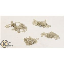 SET OF 4 X 925 SILVER PLATED CHAINS