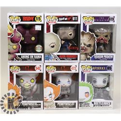 LOT OF 6 ASSORTED FUNKO FIGURES