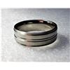 Image 1 : 18)  STAINLESS STEEL ETCHED BAND STYLE RING