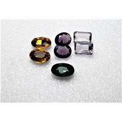 13) LOT OF 7 GEMSTONES INCLUDING