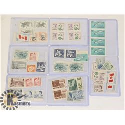 8 SLEEVES OF UNUSED CANADIAN STAMPS MOSTLY 40'S