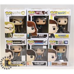 LOT OF 6 ASSORTED FUNKOS