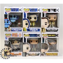 LOT OF 6 ASSORTED FUNKOS