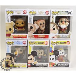 LOT OF 6 ASSORTED FUNKOS