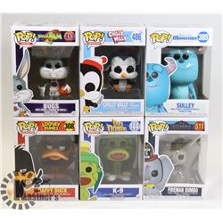 LOT OF 6 ASSORTED FUNKOS