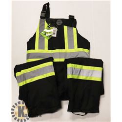 LINED HIGH VIZ  OVERALLS SIZE MED