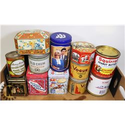 LOT OF 12 COLLECTOR TINS