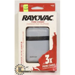RAYOVAC 6000 MAH POWER BANK/PHOE CHARGER