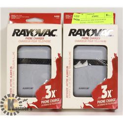 2 RAYOVAC 6000 MAH POWER BANKS / PHONE CHARGERS