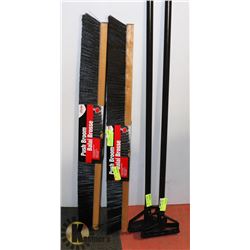 VILEDA PUSH 2 BROOM HEADS & 2 MOPHEAD HANDLES
