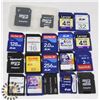 Image 1 : BAG W/VARIOUS SD CARDS INCL. 1GB X1,