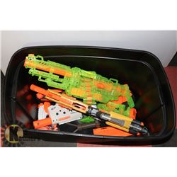 LARGE BLACK STORAGE BIN W/ COLLECTION