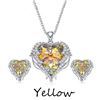 Image 1 : ANGEL WING HART NECKLACE AND EARRING SET
